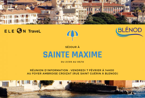 Réunion d'infos - Séjour à Sainte Maxime